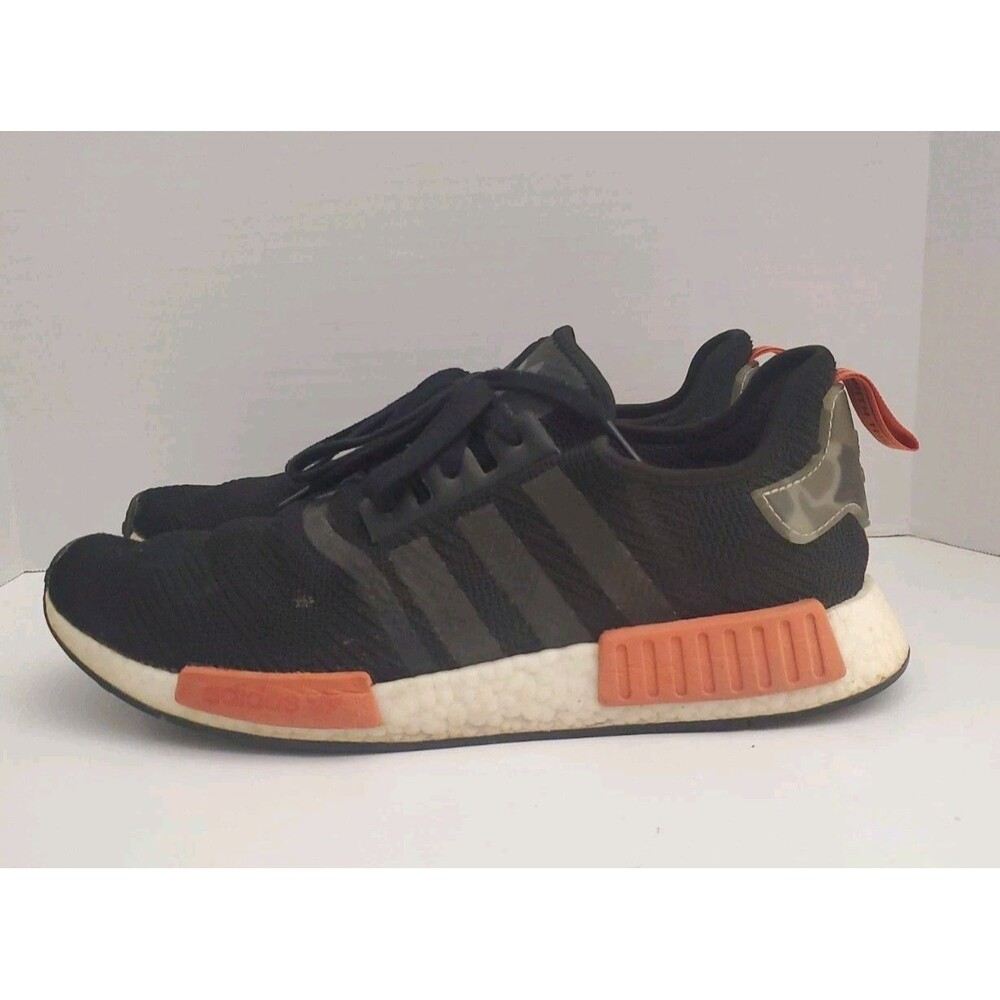Adidas NMD R1 Core Black Raw Amber AQ0882 Shoes Men's Size 14 US